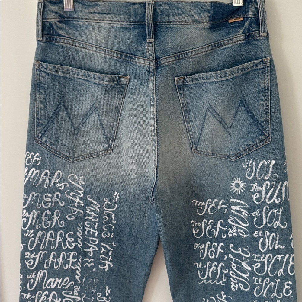 MOTHER The Rambler Zip Hover The Sun And The Sea Jeans Size 31 - Picture 8 of 15